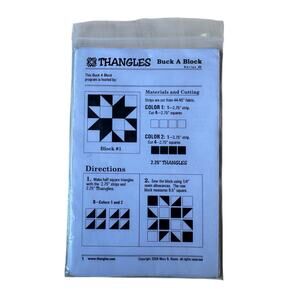 THANGLES Buck a Block Quilting Pattern Series #3 Block #10